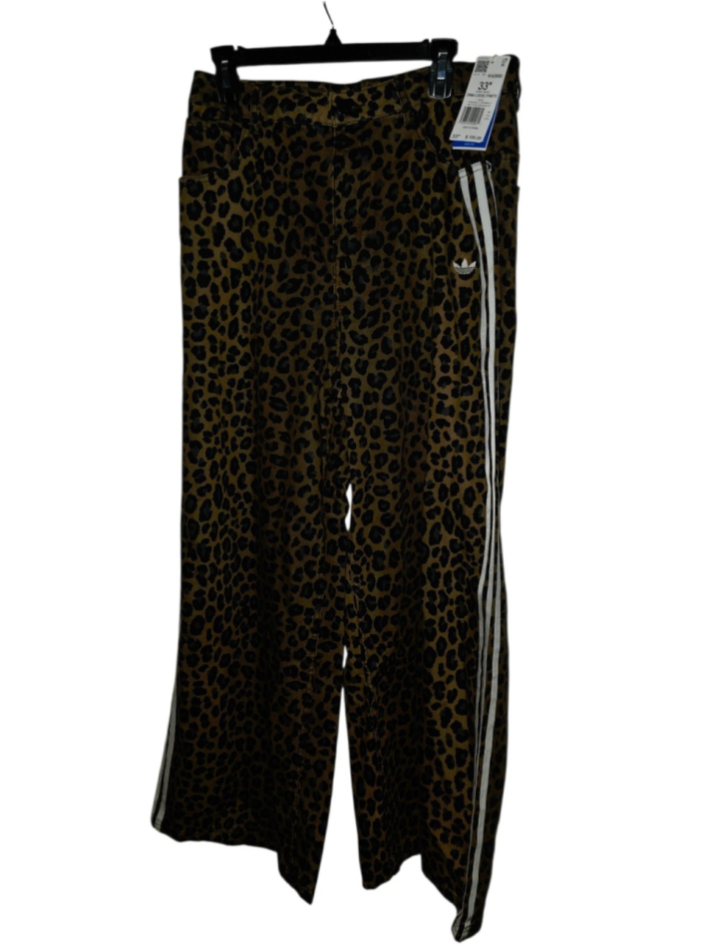 NWT Adidas Leopard Print Denim Loose Jeans Women’s Size 33 KA2680 - Picture 7 of 9